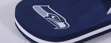 Load image into Gallery viewer, Seattle Seahawks Contour Flip Flops