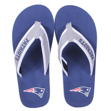 Load image into Gallery viewer, New England Patriots Contour Flip Flops