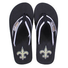 Load image into Gallery viewer, New Orleans Saints Contour Flip Flops
