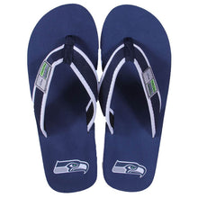 Load image into Gallery viewer, Seattle Seahawks Contour Flip Flops