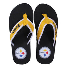 Load image into Gallery viewer, Pittsburgh Steelers Contour Flip Flops