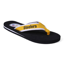 Load image into Gallery viewer, Pittsburgh Steelers Contour Flip Flops