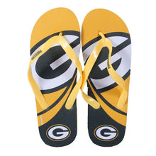 Load image into Gallery viewer, Green Bay Packers Big Logo Flip Flops