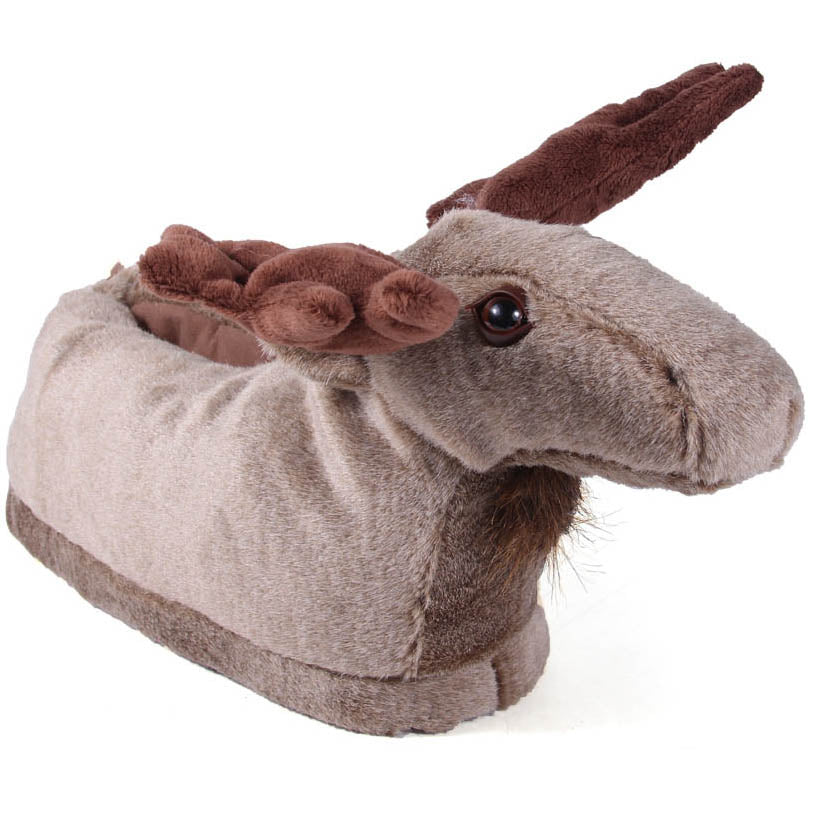 Moose Comfy Animal Slippers