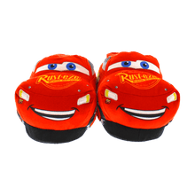 Load image into Gallery viewer, Lightning McQueen slippers, red plush high-top shape with 1-inch memory foam footbed
