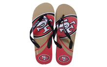 Load image into Gallery viewer, San Francisco 49ers Big Logo Flip Flops