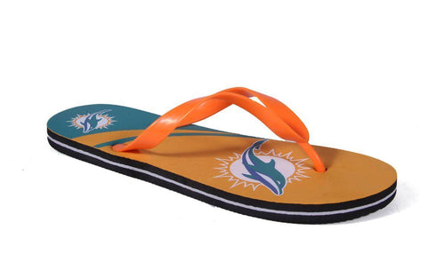 Miami Dolphins Big Logo Flip Flops