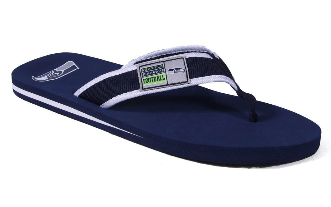 Seattle Seahawks Contour Flip Flops