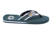 Load image into Gallery viewer, Green Bay Packers Contour Flip Flops