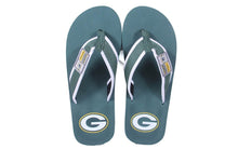 Load image into Gallery viewer, Green Bay Packers Contour Flip Flops