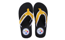 Load image into Gallery viewer, Pittsburgh Steelers Contour Flip Flops