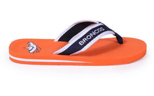 Load image into Gallery viewer, Denver Broncos Contour Flip Flops