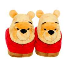 Load image into Gallery viewer, Plush Pooh Bear house slippers with a durable non-slip sole