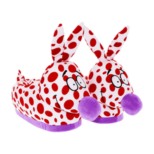 Load image into Gallery viewer, Red &amp; White Woozle Slippers