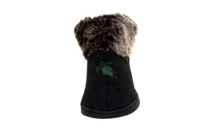 Michigan State Spartans Faux Sheepskin Furry Top Indoor/Outdoor Slippers