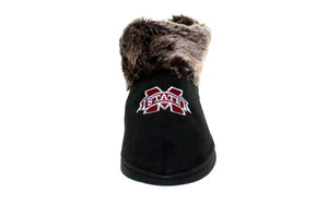 Mississippi State Bulldogs Faux Sheepskin Furry Top Indoor/Outdoor Slippers