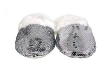 Load image into Gallery viewer, Silver Sequin Clog Slippers