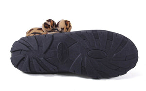 Leopard and Black Micro Boot