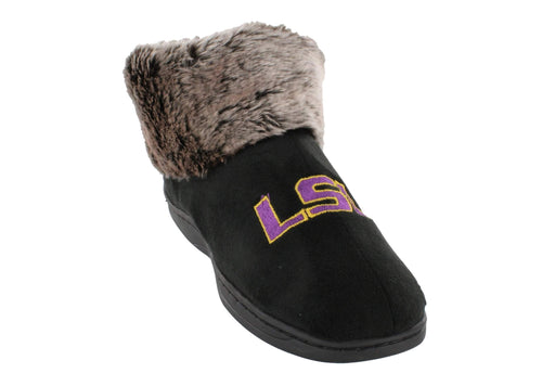 LSU TIgers Faux Sheepskin Furry Top Indoor/Outdoor Slippers