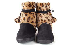 Leopard and Black Micro Boot