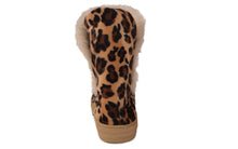 Load image into Gallery viewer, Brown Leopard Slipper Boot