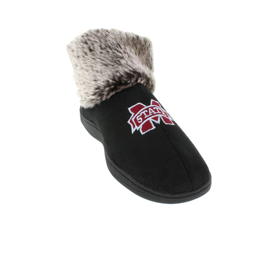 Mississippi State Bulldogs Faux Sheepskin Furry Top Indoor/Outdoor Slippers
