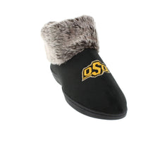 Load image into Gallery viewer, Oklahoma State Cowboys Faux Sheepskin Furry Top Indoor/Outdoor Slippers
