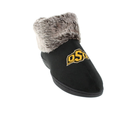 Oklahoma State Cowboys Faux Sheepskin Furry Top Indoor/Outdoor Slippers